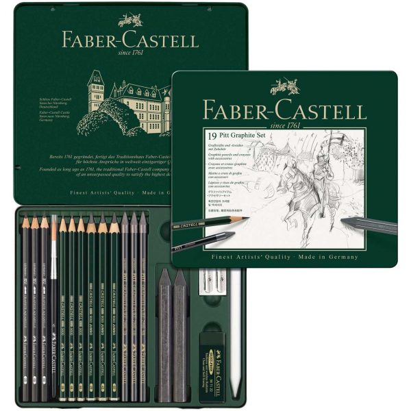 Faber Castell Pitt Graphite Zeichenset medium 19teilig