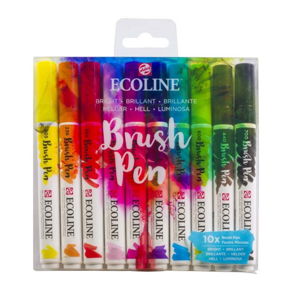 ECOLINE Brush Pen Set 10 Stück Hell