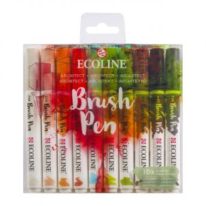 ECOLINE Brush Pen Set 10 Stück Architekt