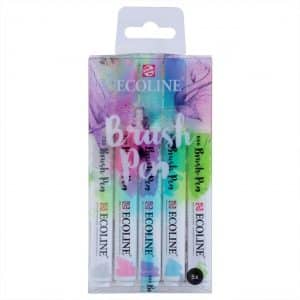 ECOLINE Brush Pen Set 5 Stück pastell
