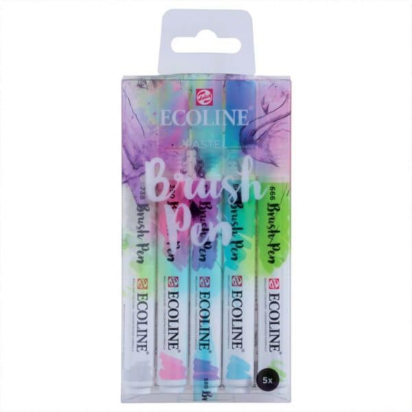 ECOLINE Brush Pen Set 5 Stück pastell