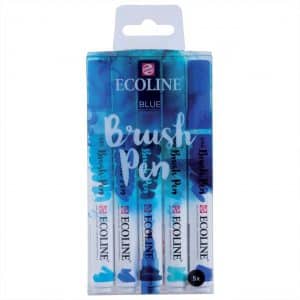 ECOLINE Brush Pen Set 5 Stück blau
