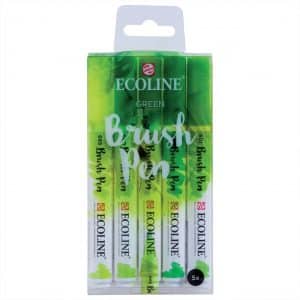 ECOLINE Brush Pen Set 5 Stück grün