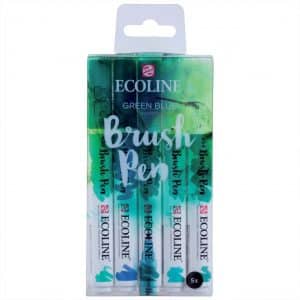 ECOLINE Brush Pen Set 5 Stück grün-blau