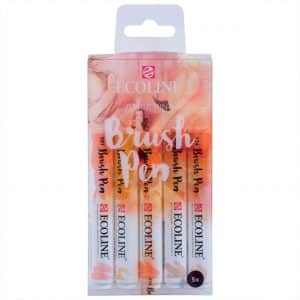 ECOLINE Brush Pen Set 5 Stück beige-rosa