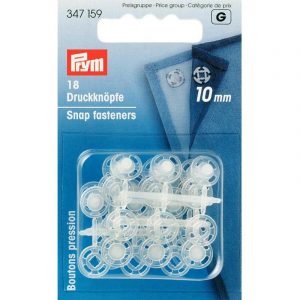 Prym Druckknöpfe zum Annähen transparent 10mm 18 Stück