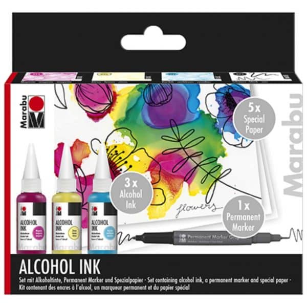 Marabu Alcohol Ink Set Flowers