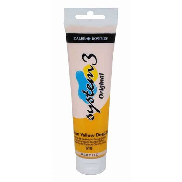 Daler-Rowney System 3 150ml cadmium yellow deep