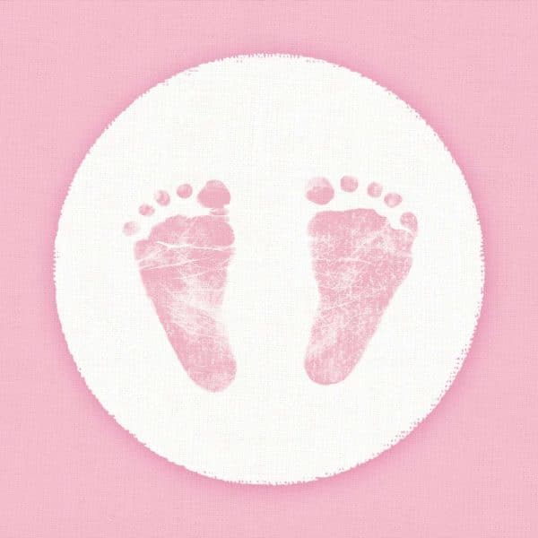 Ambiente Serviette Baby Steps Girl 33x33cm 20 Stück