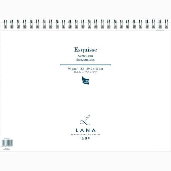 Hahnemühle Lana Esquisse Skizzenblock 96g/m² A3 120 Blatt