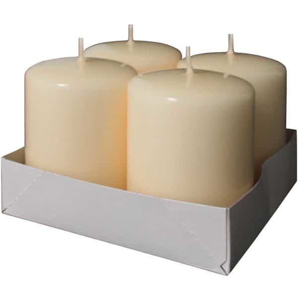 Kopschitz Stumpen-Kerzen 8x6cm 4 Stück vanilla