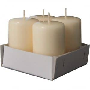 Kopschitz Stumpen-Kerzen 8x5cm 4 Stück vanilla