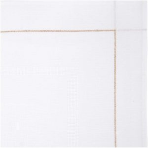 Rico Design Tischdecke weiß mit Lurexrand 90x90cm