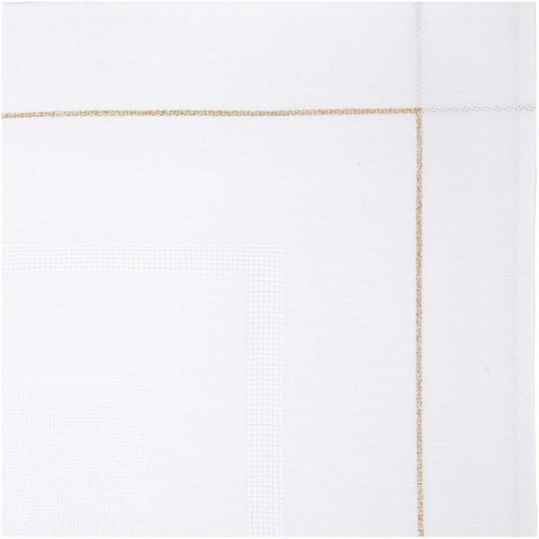 Rico Design Tischdecke weiß mit Lurexrand 90x90cm