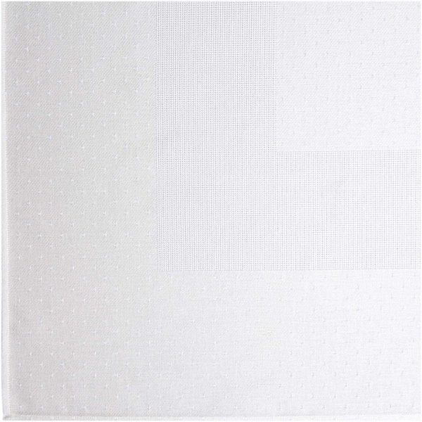 Rico Design Tischdecke weiß mit Tupfen 90x90cm