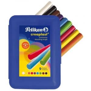 Pelikan Creaplast Knete blaue Box 14 Stangen in 9 Farben