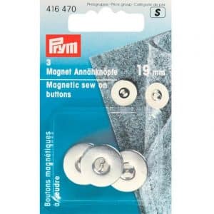 Prym Magnet-Annähknöpfe silber 19mm 3 Stück