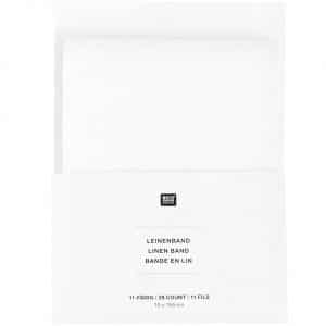 Rico Design Leinenband weiß 11-fädig 10x155cm
