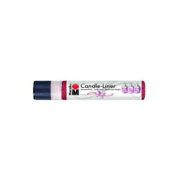 Marabu Candle Liner 25ml glitter rubin