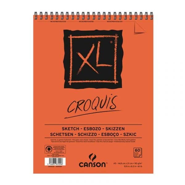 Canson XL Spiralblock Croquis A5 60 Blatt