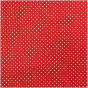 Rico Design Stoff Punkte rot-weiß 50x140cm