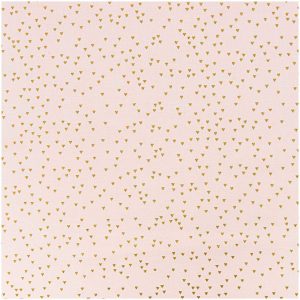 Rico Design Stoff Dreiecke puder-gold 140cm