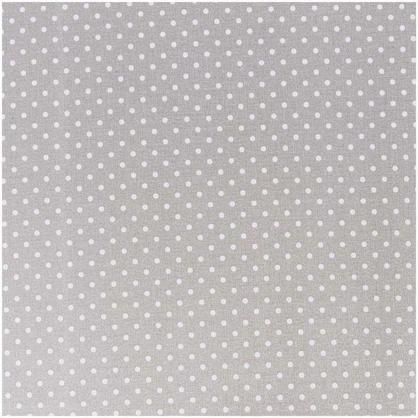 Rico Design Stoff Punkte klein grau-weiß 140cm