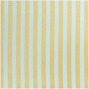 Rico Design Stoff Streifen mint-gold 140cm