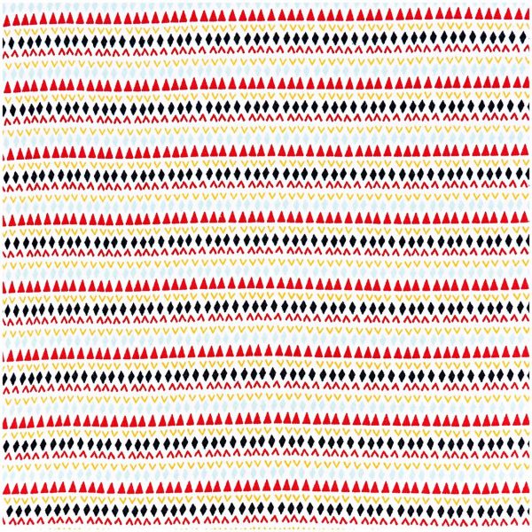 Rico Design Stoff Jersey weiß ethnomuster 145cm