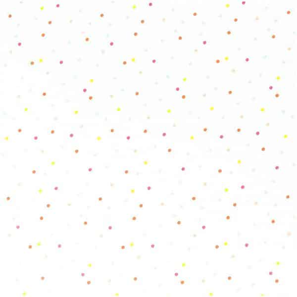 Rico Design Stoff Konfetti weiß-neon-pastell 140cm