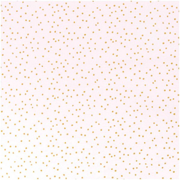 Rico Design Stoff rosa Punkte gold 140cm