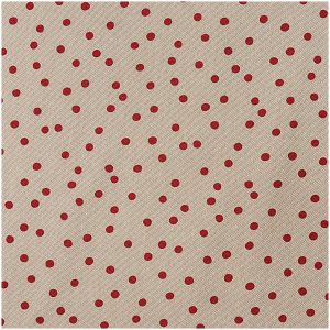 Rico Design Stoff Punkte natur-rot 140cm breit