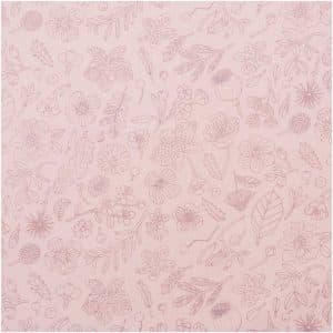 Rico Design Druckstoff Hygge Blumen rosa-metallic 50x140cm