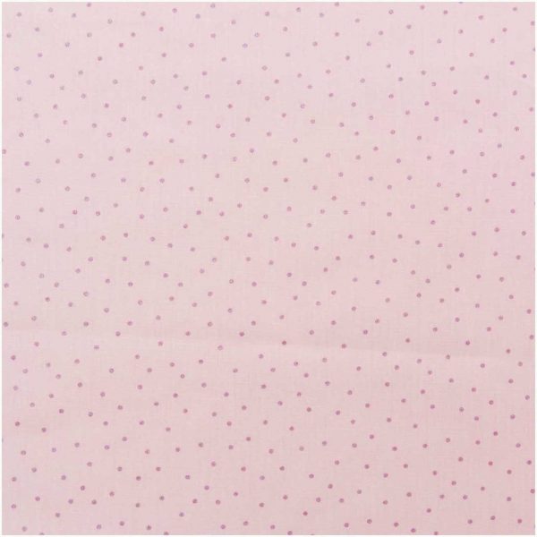 Rico Design Druckstoff Hygge Punkte rosa-metallic 140cm