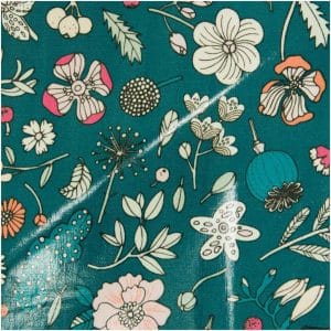 Rico Design Druckstoff beschichtet Hygge Blumen grün-neon 140cm