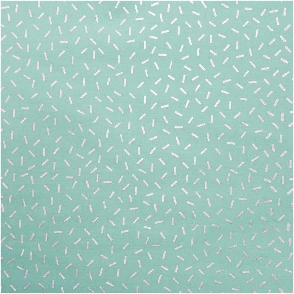 Rico Design Druckstoff Striche mint 140cm beschichtet