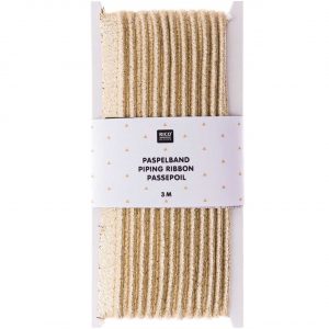 Rico Design Paspelband gold 1cmx3m