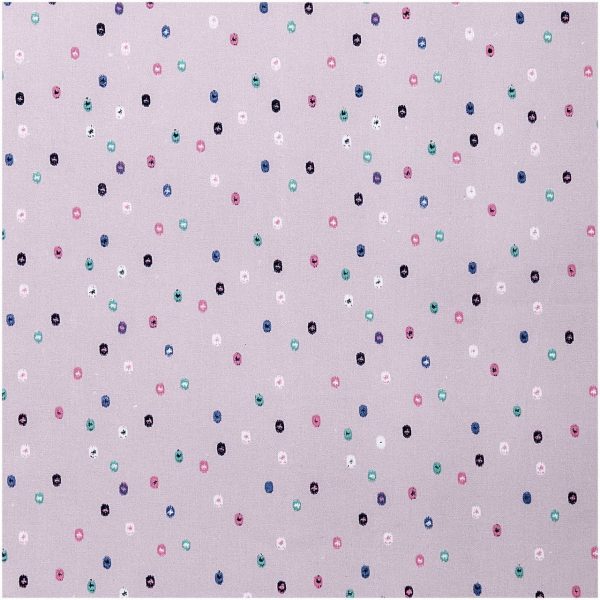 Rico Design Druckstoff grafische Punkte flieder 50x140cm