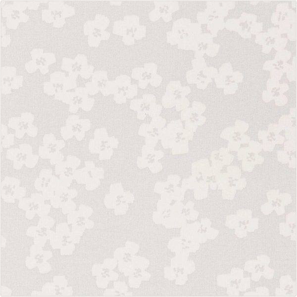 Rico Design Druckstoff Okina Hana Blumen grau-hellgrau 140cm