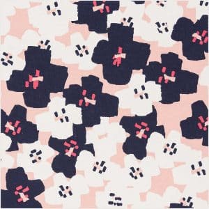 Rico Design Druckstoff Okina Hana kleine Blumen pink-schwarz 140cm