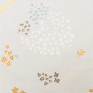 Rico Design Druckstoff Crafted Nature Blumen grau-metallic 140cm beschichtet