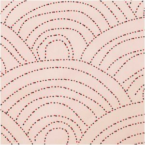 Rico Design Druckstoff Jardin Japonais Wellen rosa 50x140cm
