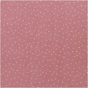 Rico Design Krinkelmusselin-Druckstoff altrosa Hot Foil 50x130cm