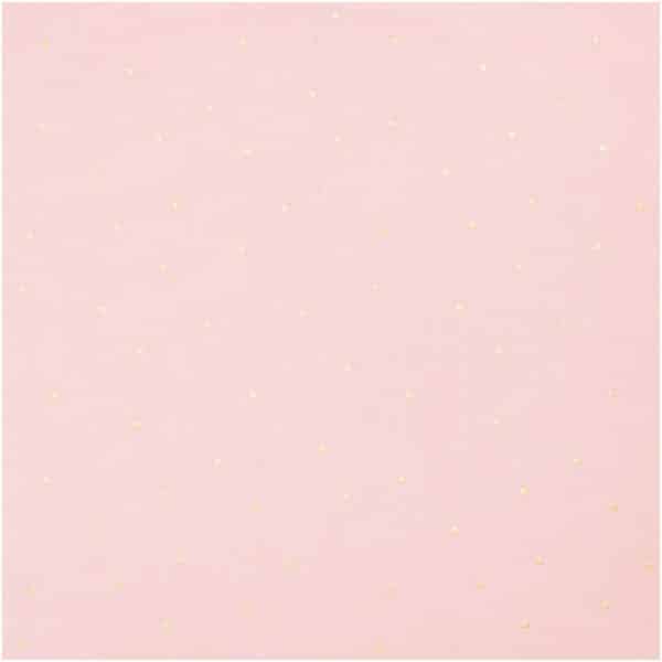 Rico Design Druckstoff Nature Matters Punkte rosa-gold 140cm