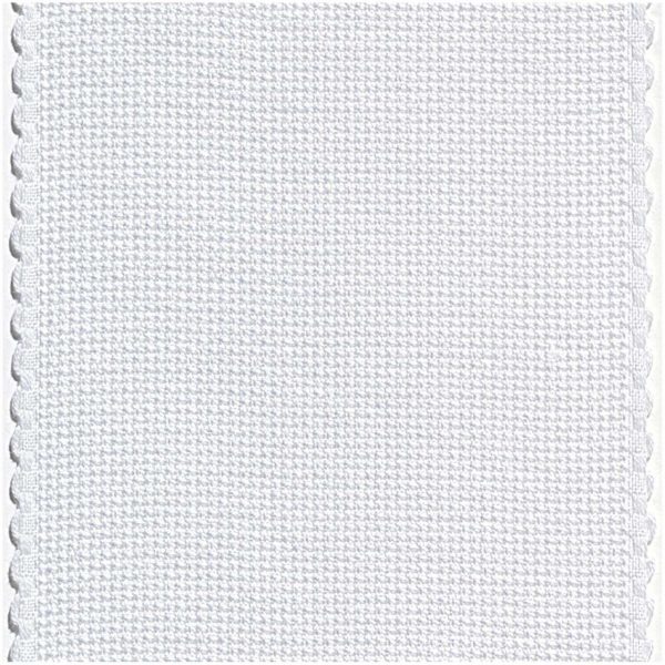 Rico Design Aidaband weiß mit Bogenkante 6 Stiche/cm 5cm