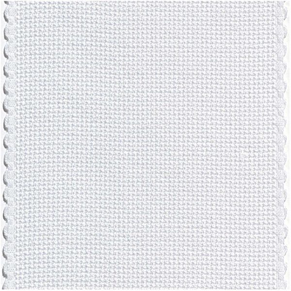 Rico Design Aidaband weiß mit Bogenkante 6 Stiche/cm 7