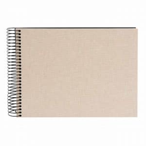 goldbuch Spiralalbum 24x17cm Leinen 40 schwarze Seiten beige