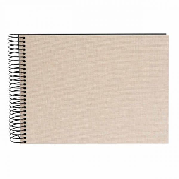 goldbuch Spiralalbum 24x17cm Leinen 40 schwarze Seiten beige