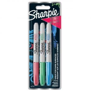 Sharpie Metallic Permanentmarker rubin-smaragd-saphir 3 Stück