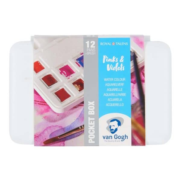 van Gogh Aquarell Set rosa-violett 12 Näpfchen